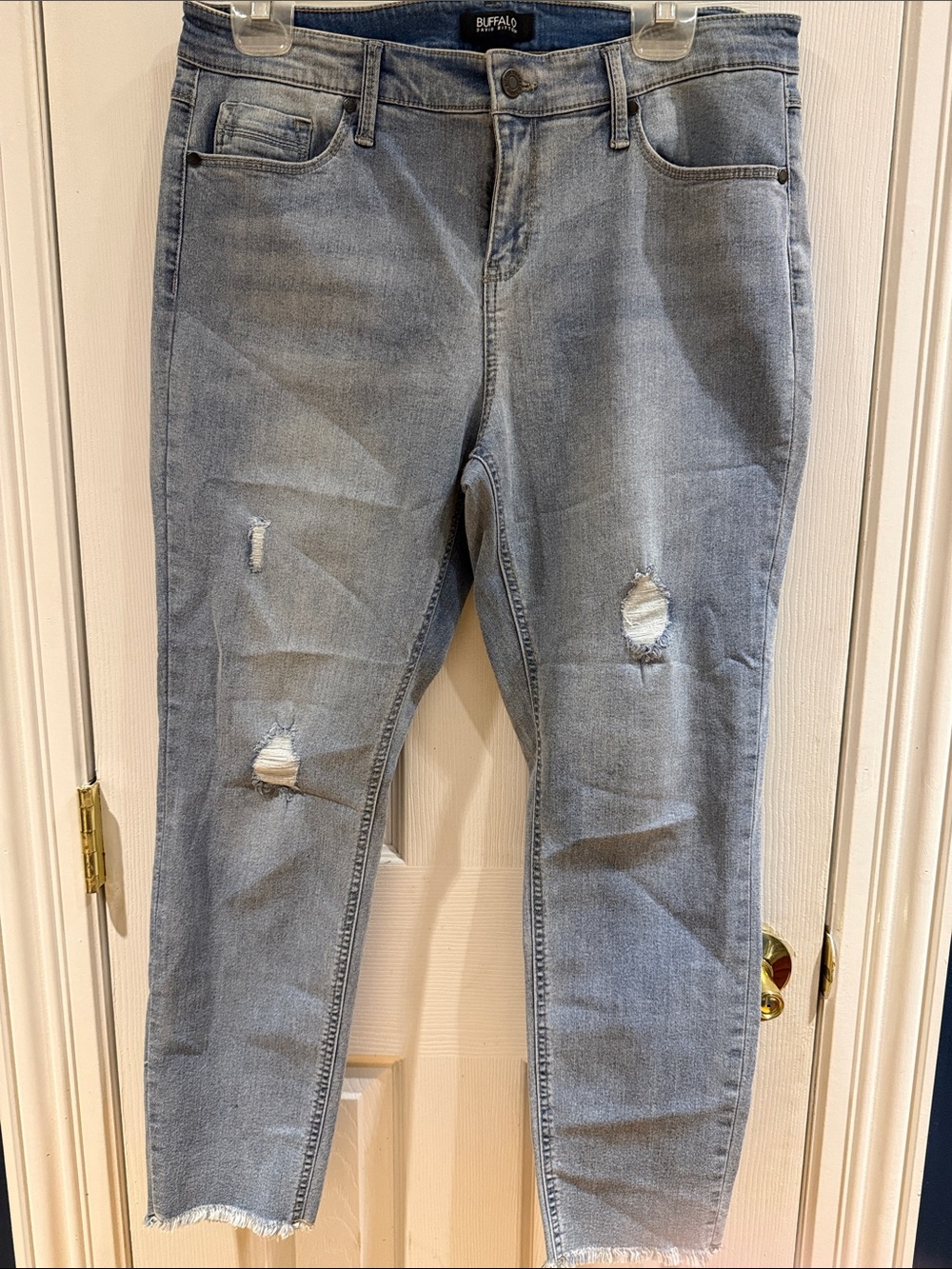 Buffalo David Bitton Women's Light Blue Distressed Skinny Jeans